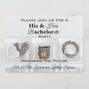 Charming His & Hers Bachelor/Bachelorette Party Invitation