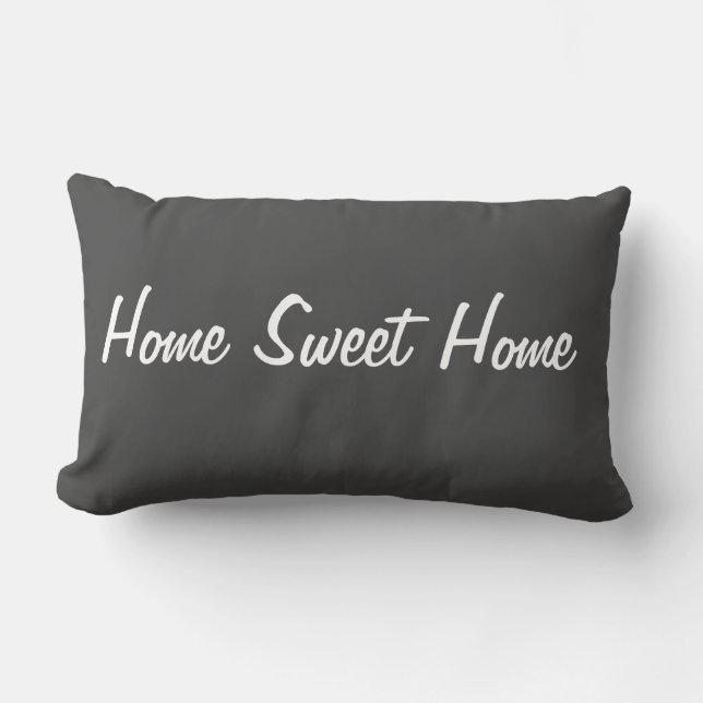 Charming Home Sweet Home Pillow– Perfect for Cozy  Lumbar Pillow (Front)