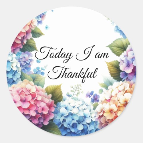 Charming Hydrangea Thankfulness Sticker