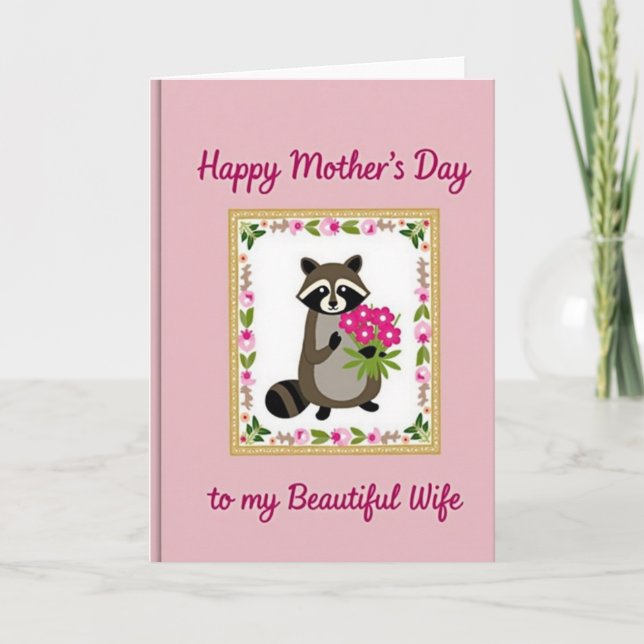 Charming Illustrated Mothers Card (Front)