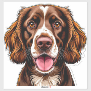 Charming Illustration of a Cute Dog Sticker
