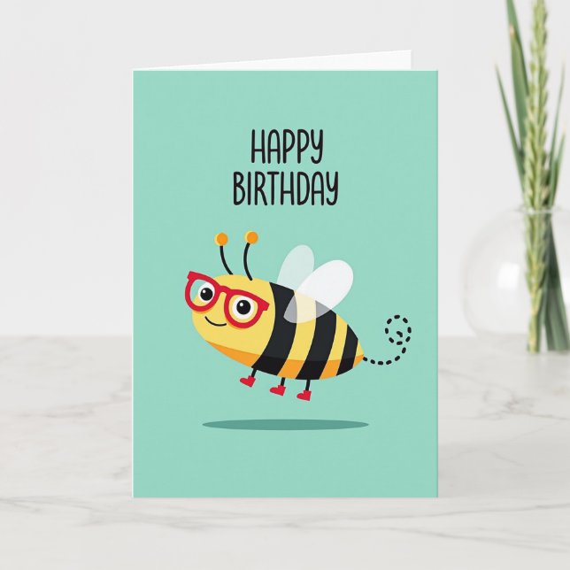 Charming Insect Birthday Card (Front)