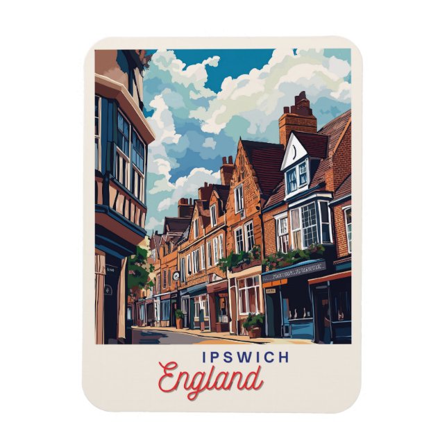 Charming Ipswich England  Magnet (Vertical)