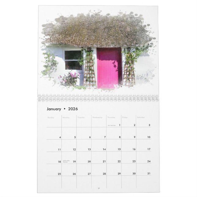 Charming Ireland Calendar (Jan 2026)