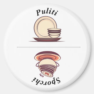 Charming Italian Language Clean/Dirty Dishwasher Magnet