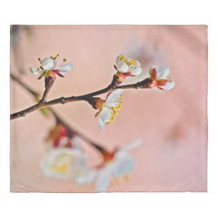 Charming Japanese Apricot Blossoms Duvet Cover