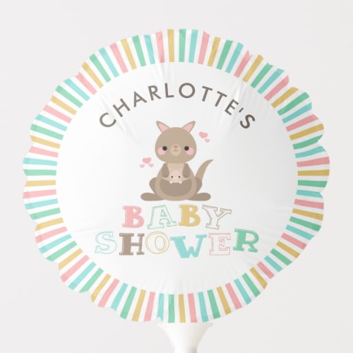 Charming Kangaroo Baby Shower Balloon