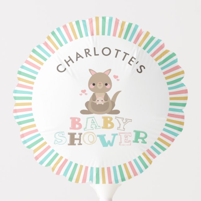 Charming Kangaroo Baby Shower Balloon (Front)