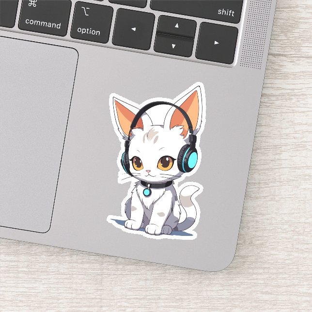 Charming Kawaii Cat Design Sticker (Detail)