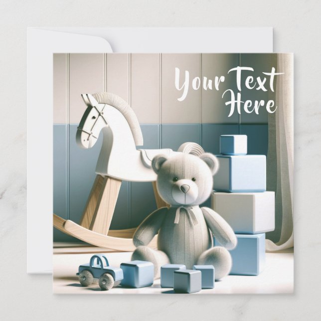 Charming Kids' Room with Toys Invitation (Front)