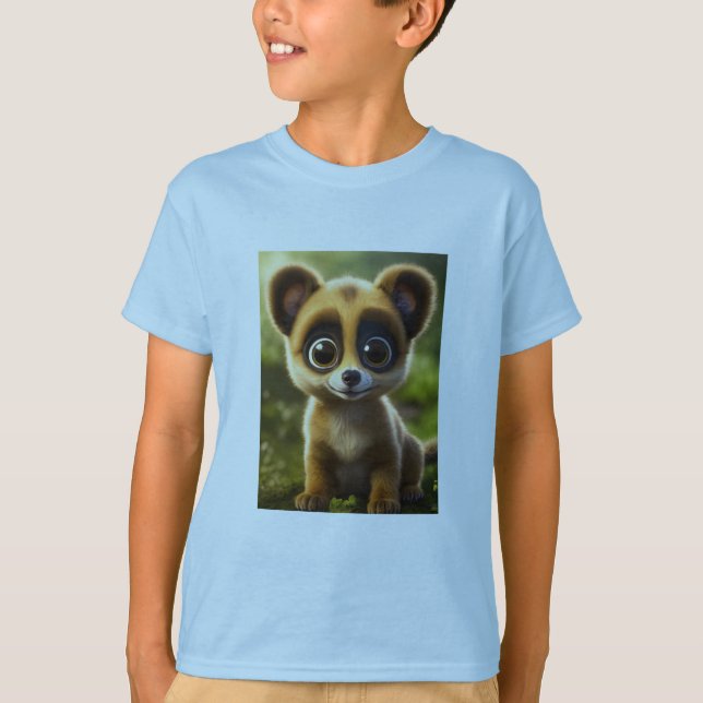 Charming Kid's T-Shirt: Cute Dog Print for Playful T-Shirt (Front)