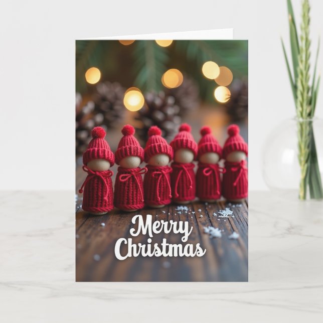 Charming Knitted Figures Card (Front)