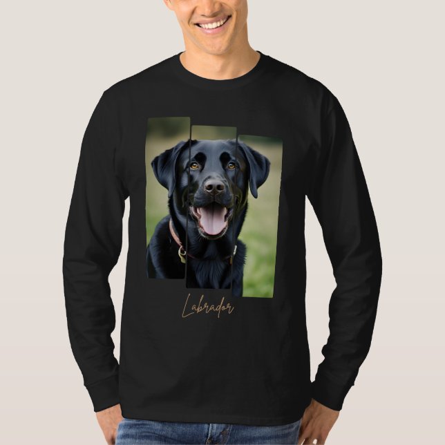 Charming Labrador Retriever Portrait - Triptych Ar T-Shirt (Front)