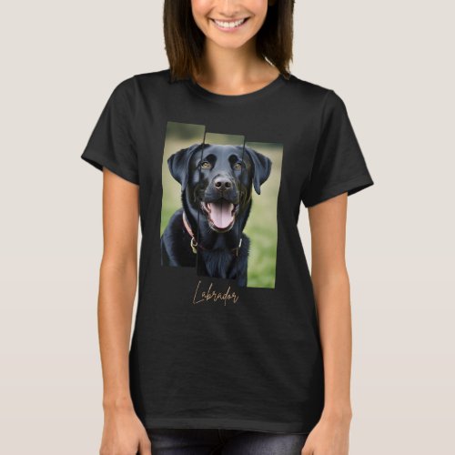 Charming Labrador Retriever Portrait _ Triptych Ar T_Shirt