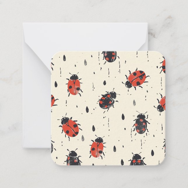 Charming Ladybug Notecards | Nature-Inspired (Front)