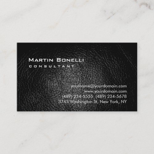 Charming Leather Effect Trendy Chic Business Card