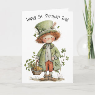 Charming Leprechaun Happy St Patrick's Day Card