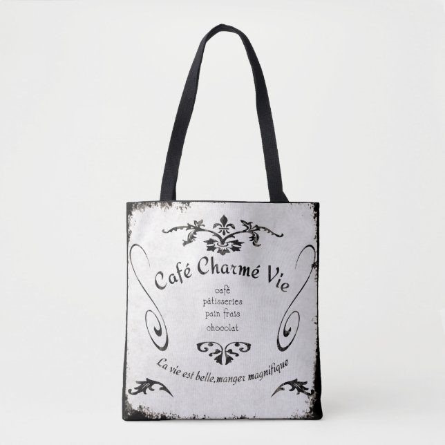 Charming Life Cafe Tote Bag (Front)