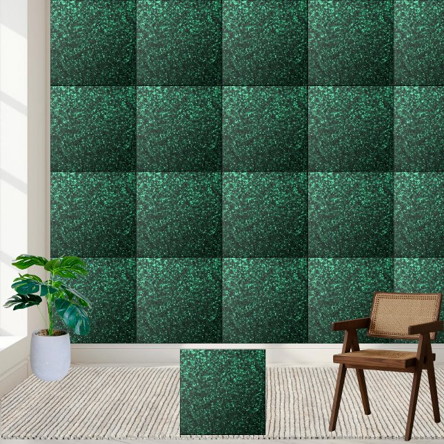 Charming Light Green Sparkling Glitter  Ceramic Tile (Charming Light Green Sparkling Glitter Ceramic Tile)