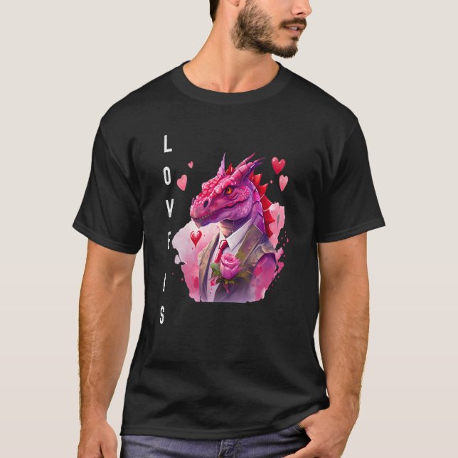 Charming Love is With Heart Animal Valentine's day T-Shirt (Front)
