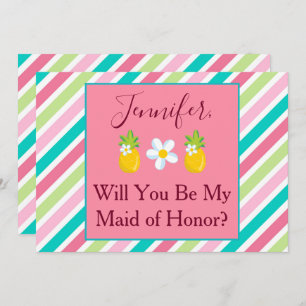 Charming Maid of Honor Proposal Invitation