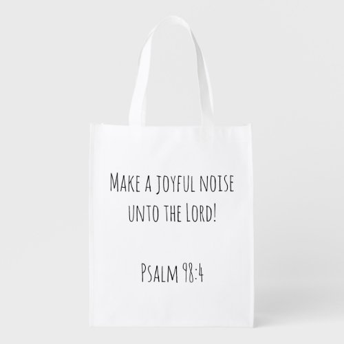 Charming Make a Joyful Noise Grocery Bag