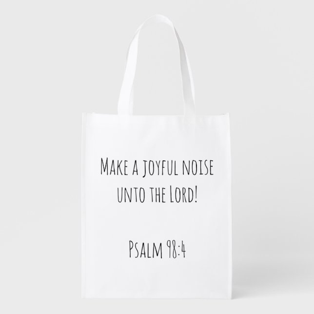 Charming Make a Joyful Noise Grocery Bag (Front)