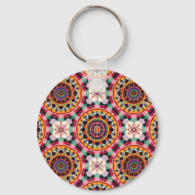  Charming Mandala Pattern  Keychain (Front)