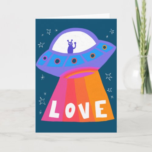 Charming Martian LOVE Valentine Anniversary Friend Card