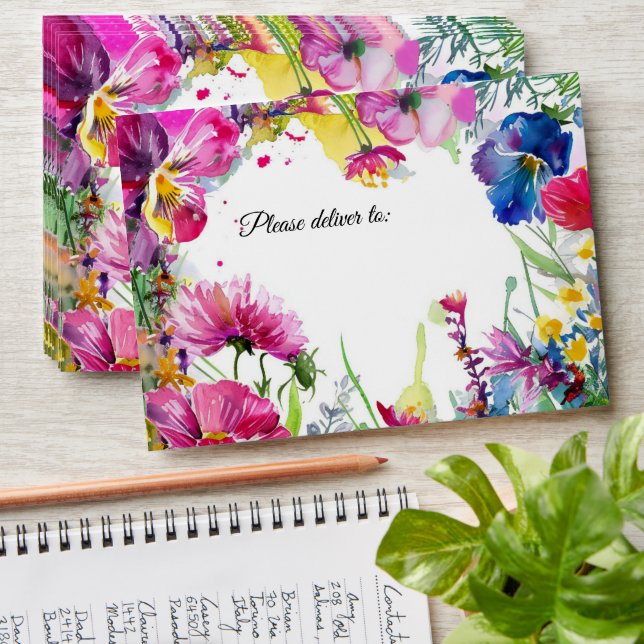 Charming 🌻💗🌹 Meadow Blooms Collection Envelope (Stacked)