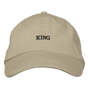 Charming Men Boys King Personalized khaki Elegant Embroidered Baseball Cap