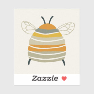 Charming Mid‑Century Honeybee Sticker