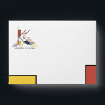 Charming Modern Art Monogram. Letter K Envelope<br><div class="desc">Brilliant, funny, artistic monogram. Here is the letter "K". Modern Art, or De Stijl, line and color artistic decoration, the funny bird sits on the letter. The field of art is located under the letter. The template name "KIMBERLY MITCHELL" is located under images. A name and address as well as...</div>
