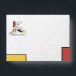 Charming Modern Art Monogram. Letter K Envelope<br><div class="desc">Brilliant, funny, artistic monogram. Here is the letter "K". Modern Art, or De Stijl, line and color artistic decoration, the funny bird sits on the letter. The field of art is located under the letter. The template name "KIMBERLY MITCHELL" is located under images. A name and address as well as...</div>