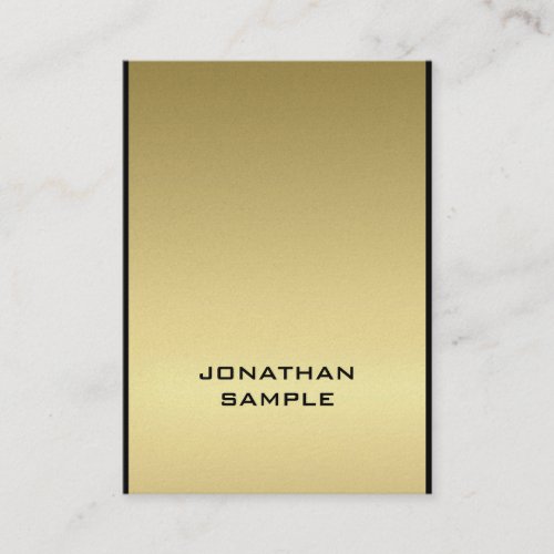 Charming Modern Glamour Elegant Black Gold Cool Business Card