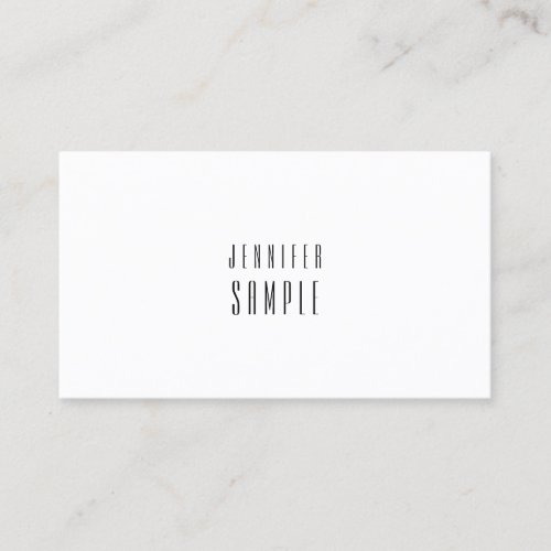 Charming Modern Minimalist Design Clear Plain Business Card