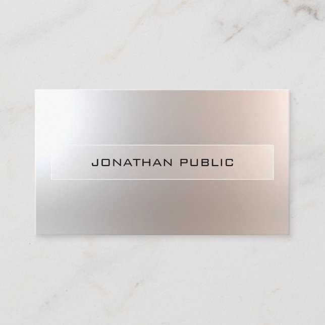 Charming Modern Professional Elegant Glamour Business Card (Front)