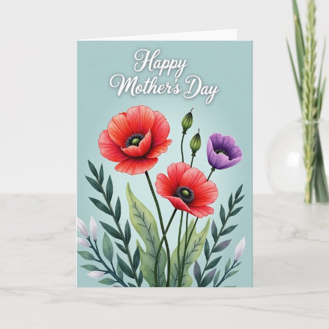 Charming Moms Day Floral Card (Front)