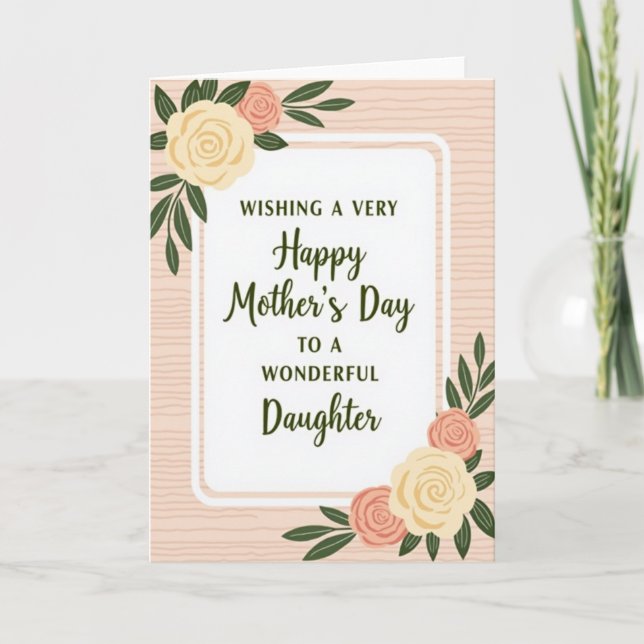Charming Moms Day Greet Card (Front)
