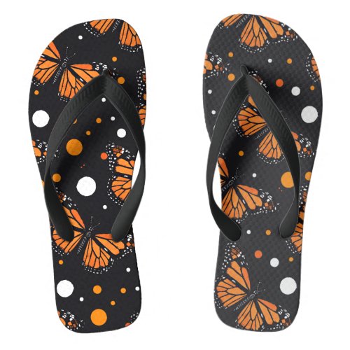 Charming Monarch Madness Butterfly Flip Flops