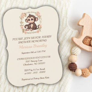 Charming Monkey Invitation