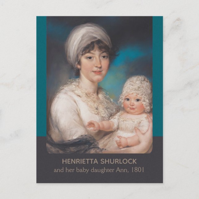 Charming mother and baby portrait by John Russell Postcard (Front)