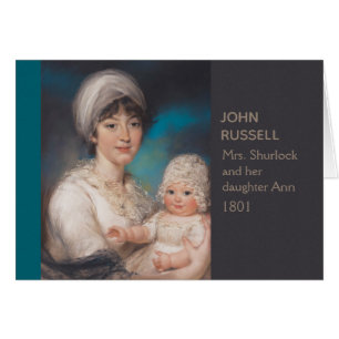 Charming mother baby portrait John Russell CC0972 Cards