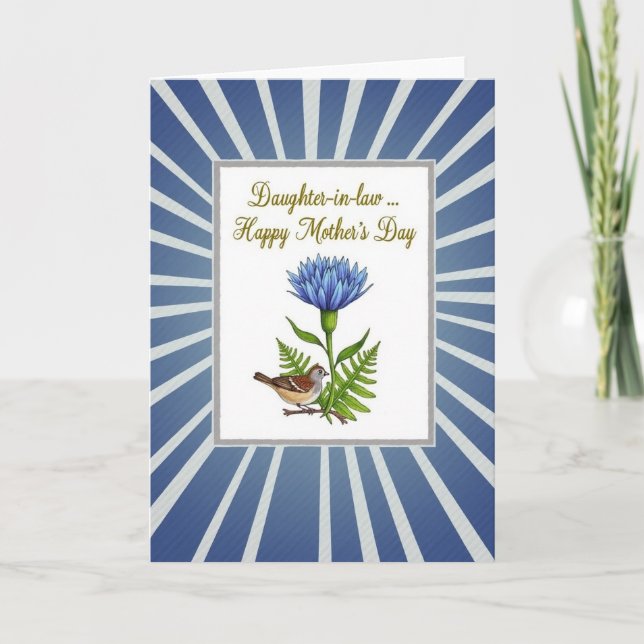 Charming Mothers Day Bird Card (Front)