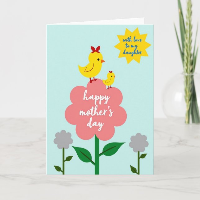 Charming Mothers Day Birds Card (Front)