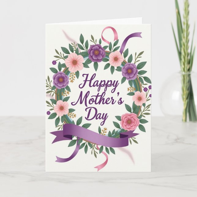 Charming Mothers Day Design Card (Front)