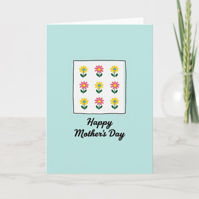 Charming Mothers Day Grid Card (Front)