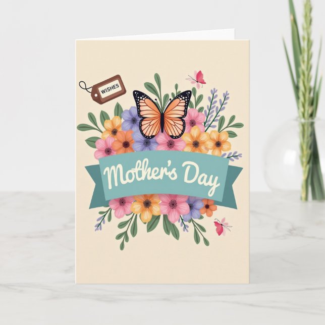Charming Mothers Day Insect Card (Front)