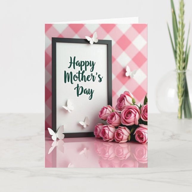 Charming Mothers Day Paper Card (Front)