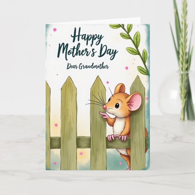 Charming Mothers Day Rodent Card (Front)